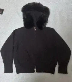 ファーパーカー 黒色 ファージャケット 平成 ファー　fur パーカーのサムネイル