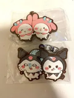 ちいかわサンリオキャラクターズ　なかよしラバーマスコット　2種セット