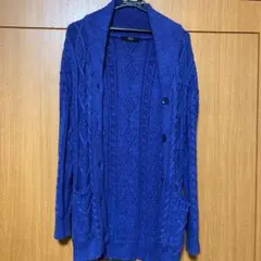 AZUL ニット　レディース　カーディガン　ブルー　青