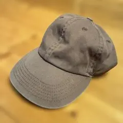 ブラウン コットン ベースボールキャップ