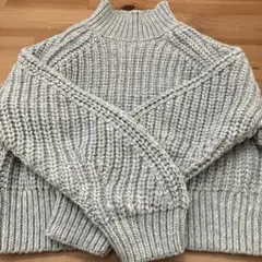 H&M グレー 長袖ニットセーター M