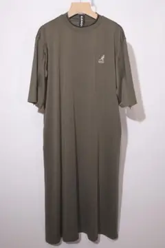 KANGOL TRI-FORSE ロングワンピース　カーキ　L
