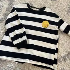 ストライプ 長袖カットソー CREAM DING