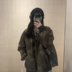 レザージャケット ブラウン