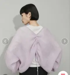 ダブルモヘヤ2WAYギャザープルオーバー　ラベンダー