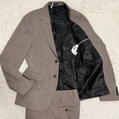 極美品✨XL相当 タケオキクチ 最高級 ドーメル スーツ 裏地総柄 