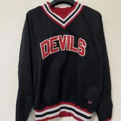 【古着/希少】DEVILS デビルズ　ナイロンジャケット　Ｖネック　トップス　S