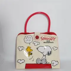 レトロ　スヌーピー　ビニールポーチ　ハンカチティッシュ入れ レトロ スヌーピー ビニールポーチ ハンカチティッシュ入れ