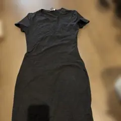 FOREVER 21 バックオープン 半袖ワンピース ブラック M