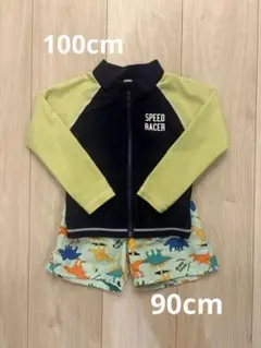 水着 ラッシュガード 恐竜柄 セット　100cm 90cm