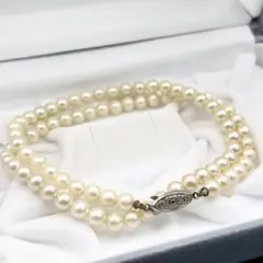 希少✨本真珠 パール ネックレス 約6.0mm KYSKA刻印 クリーム