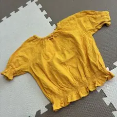 GU ジーユー　イエロー ブラウス チュニック　刺繍　半袖シャツ　130㎝