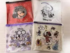 Disney ディズニー 100 ハッピーくじ E賞 フラットポーチ 4点セット