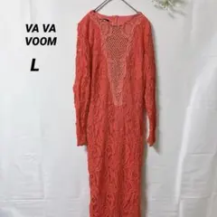 VA VA VOOM 【L】総レース ロングUSA製ヴィンテージ ドレス