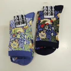 ウィリアムモリス いちご泥棒 ソックス 2足セット 23-25cm