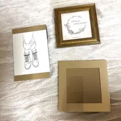 フォトフレーム　ゴールド　ダイソー　3個セット