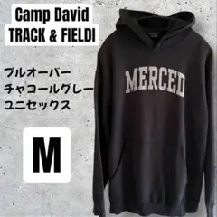 アメリカ古着＊Camp David＊パーカー スウェット＊M＊チャコールグレー