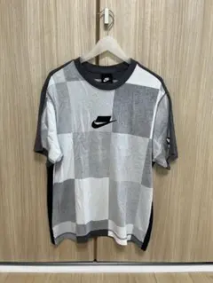 NIKE ナイキ　チェック柄 Tシャツ グレー系のサムネイル