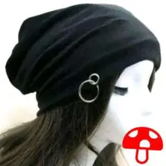 ●ニット帽　レディース　黒　キャップ　韓国　ストリート　ヒップホップ　パンク　秋