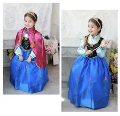 新品♡ 110㎝ 雪の女王 プリンセス 子供ドレス 2点セット アナ風 衣装