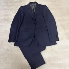 オリヒカ　ウール100% ナチュラルストレッチ　ネイビー　ビジネススーツ