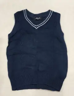 【COMME CA ISM】 110cm　 ネイビー　 チルデンベスト