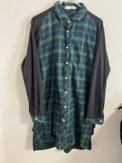 Ｌサイズ　SHOO・LA・RUE チェック柄切り替え長袖シャツ