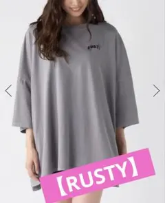 【RUSTY】フラワー刺しゅう ビッグTシャツのサムネイル