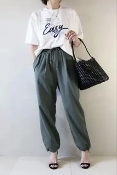 green label relaxing イージーパラシュートパンツ　オリーブのサムネイル
