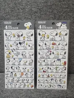 PEANUTS スヌーピー 4サイズステッカー　２枚セット