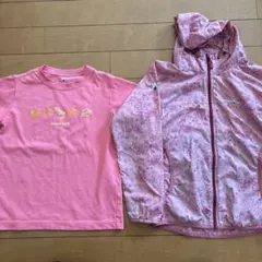 速乾Tシャツ＆ウィンドブレーカー　130 モンベル　mont-bell