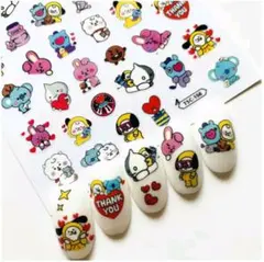 BT21　ネイルシール　カラフル　TSC-156