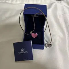 スワロフスキー　ピンクハートペンダント　USED