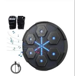 音楽ボクシングマシーン 壁掛け型 LEDライト搭載， 家庭での運動に適