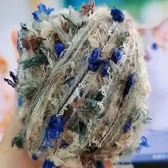 80g ヴィンテージアイスブルーローズ 毛糸