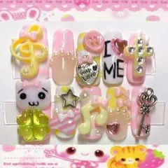 【現品】平成女児ネイル ピンク クローバー 音符ウィッシュコア y2k グランジ