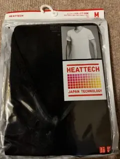 ユニクロヒートテックVネックT(半袖) M 黒