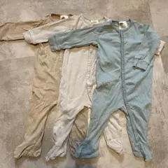 H&M リブ編みロンパース 3点セット