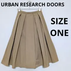 URBAN RESEARCH DOORS メモリータックギャザースカート ひざ丈のサムネイル