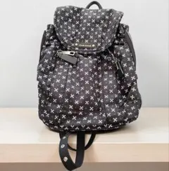 DIESEL 総柄ナイロンリュック ブラック系 軽量 バックパック レディース