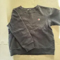 Champion キッズ スウェット トレーナー グレー ロゴ刺繍 130