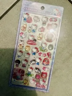 正規品 和柄キティ ボンボンドロップシール