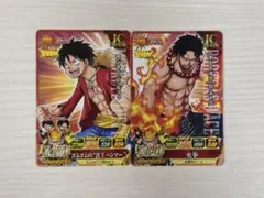 絶版 ワンピース ワンピーベリーマッチIC ルフィ&エース プロモ 2枚