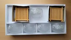 新品未使用　ニューフレール　冷茶セット　5客セット　木製コースター付き