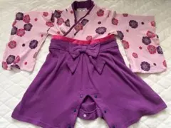 花柄着物風ドレス 80cm