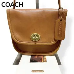 希少OLD COACHオールドコーチ　ミニショルダーバッグ　ターンロック　レザー