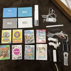 Wii本体 ゲームソフト8本 コントローラーセット　マリオカート3人同時