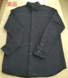 UNIQLO 長袖 ストレッチ系 綿混 シャツ XL サイズ ブラック
