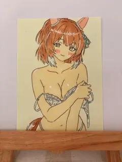 手描きイラスト ファンアート 獣耳　ウマ娘