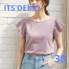 ITS'DEMO イッツデモ フリルプリーツ袖カットソー トップス Tシャツ Mのサムネイル